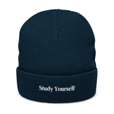 Study Yourself Recycled Cuffed Beanie