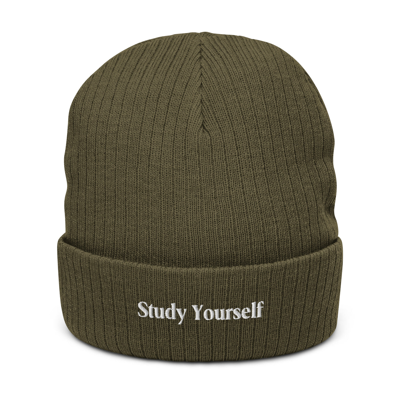 Study Yourself Recycled Cuffed Beanie
